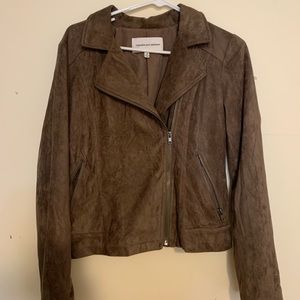Cupcakes and Cashmere suede leather jacket small